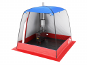 Мобильная баня-палатка МОРЖ c 2-мя окнами сине-красный в Омске