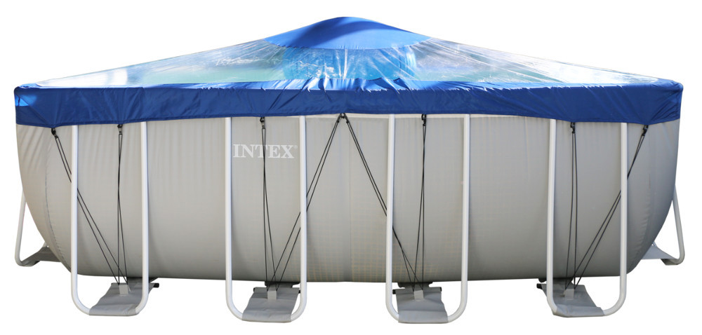 Тент для прямоугольного бассейна Intex/Bestway с надувной подушкой "Фиеста" в Омске