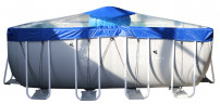 Тент для прямоугольного бассейна Intex/Bestway с надувной подушкой "Фиеста" в Омске