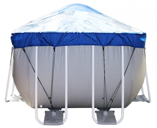 Тент для прямоугольного бассейна Intex/Bestway с надувной подушкой "Фиеста" в Омске