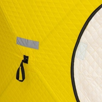 Палатка для рыбалки Helios утепл.Куб 1,5х1,5 желтый/серый в Омске