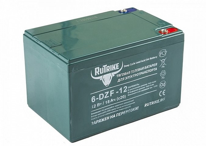 Тяговый гелевый аккумулятор RuTrike 6-DZF-12 (12V12A/H C2) в Омске
