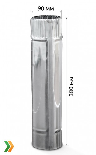 Сегмент трубы дымохода 90 мм. в Омске