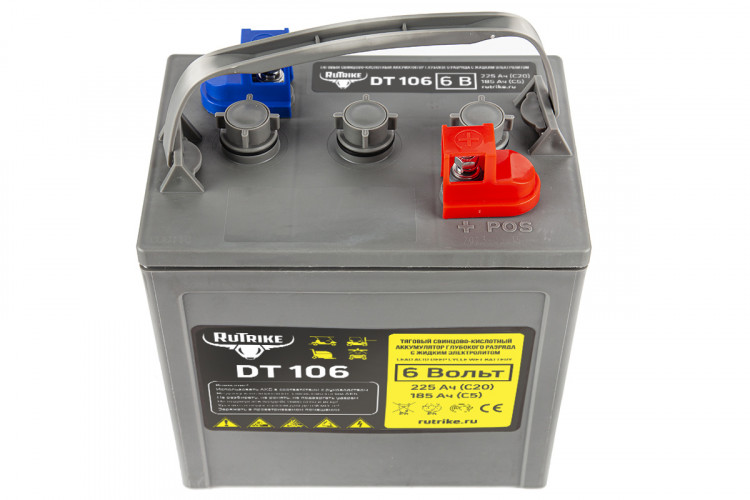 Тяговый аккумулятор RuTrike WET DT106 (T-105) 6V155A/H C3 в Омске