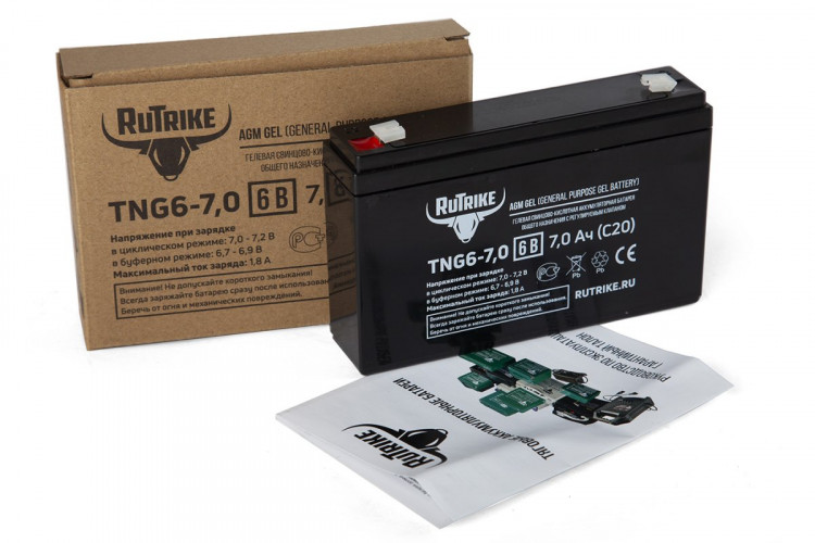 Тяговый гелевый аккумулятор RuTrike TNG 6-7.0 (6V7.0 A/H C20) в Омске