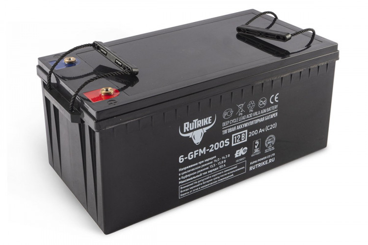 Тяговый гелевый аккумулятор RuTrike 6-GFM-200 (12V200A/H C20) в Омске