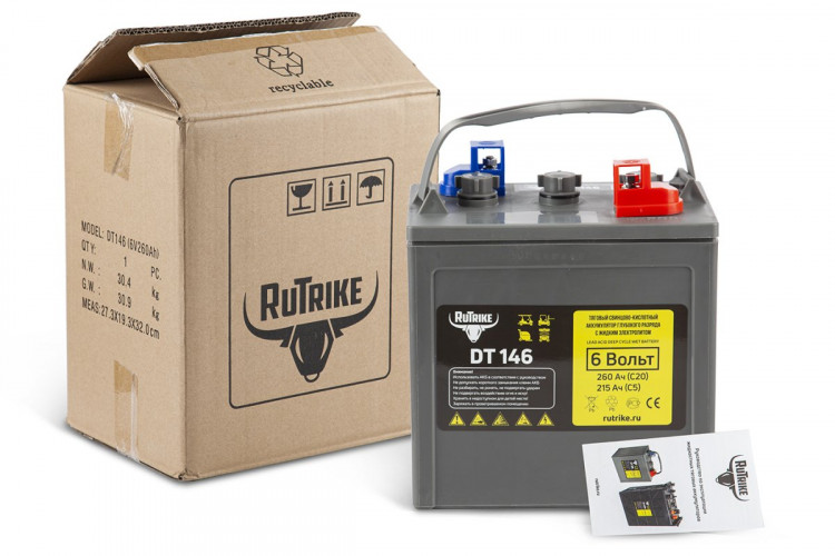 Тяговый аккумулятор RuTrike WET DT146 (T-145) 6V170A/H C3 в Омске