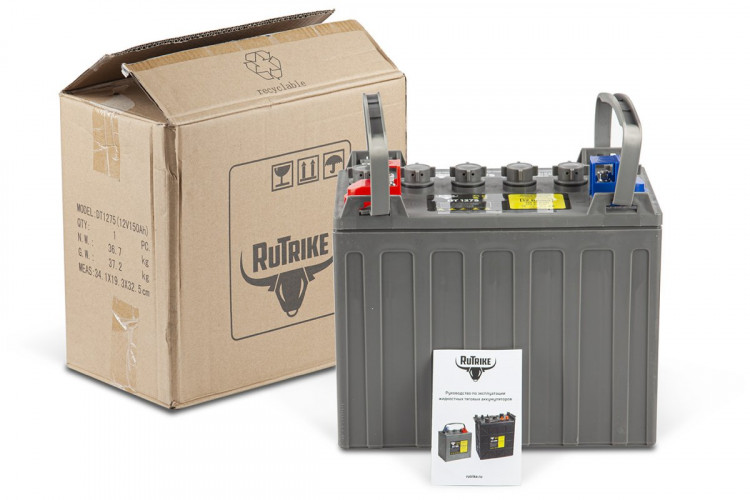Тяговый аккумулятор RuTrike WET DT1275 (T1275) 12V100A/H C3 в Омске