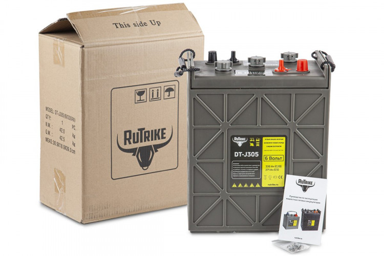 Тяговый аккумулятор RuTrike WET DT-J305 6V215A/H C3 в Омске