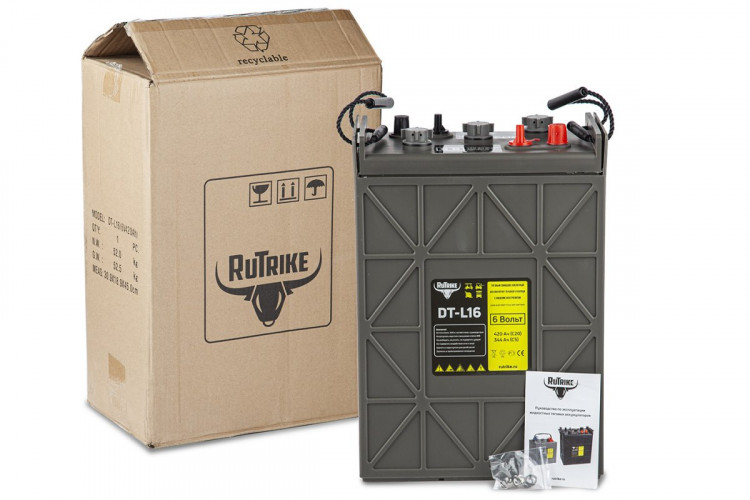 Тяговый аккумулятор RuTrike WET DTL16 (L16H-AC) 6V275A/H C3 в Омске