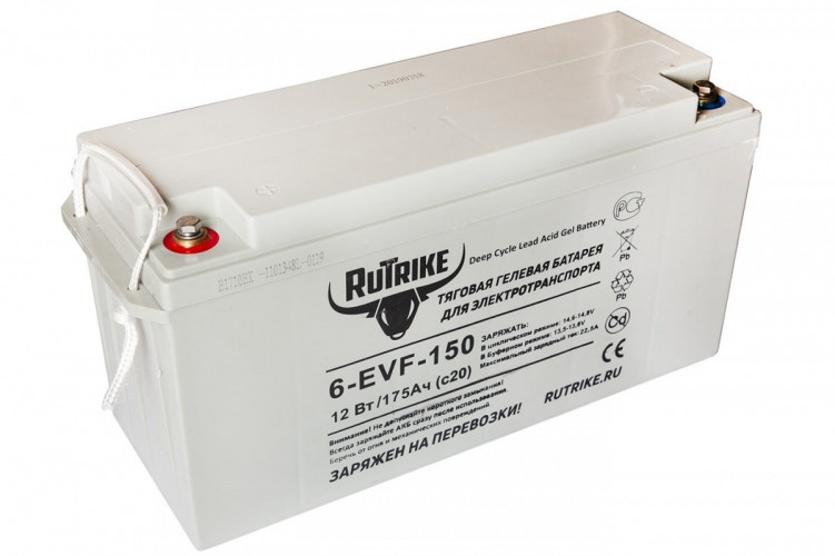 Тяговый гелевый аккумулятор RuTrike 6-EVF-150A (12V150A/H C3) в Омске