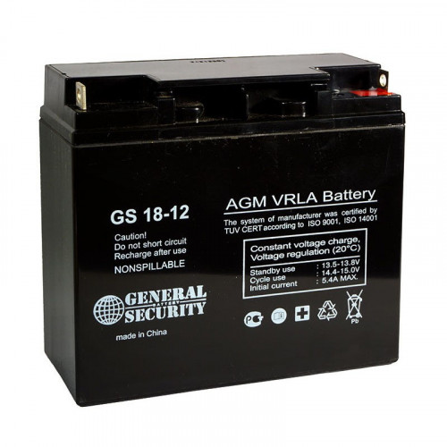 Аккумулятор General Security GS 12-18 L Kl (12 В, 18 Ач) в Омске
