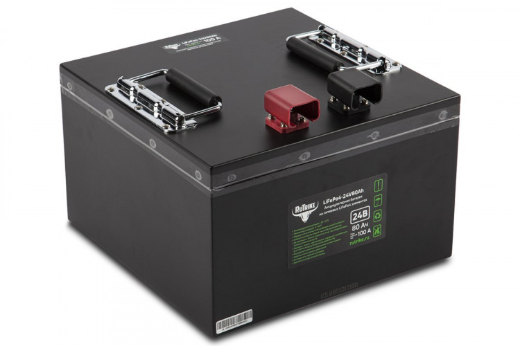 Тяговый железо-фосфатный аккумулятор RuTrike LiFePO4 24V80Ah (100A) в Омске