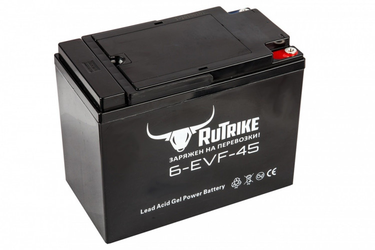 Тяговый гелевый аккумулятор RuTrike 6-EVF-45 (12V45A/H C3) в Омске