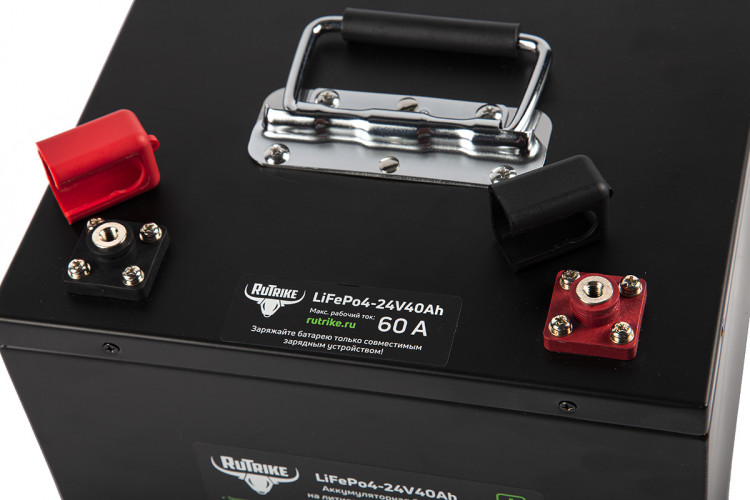 Тяговый железо-фосфатный аккумулятор RuTrike LiFePO4 24V40Ah (60A) в Омске