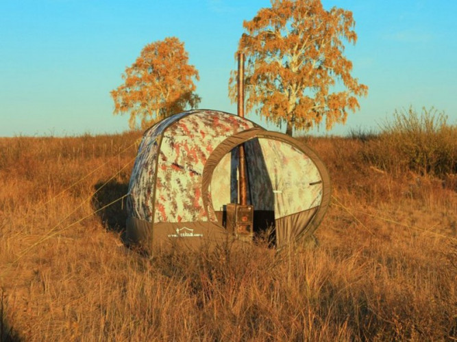Мобильная баня ТЕРМА-10 с 1 окном (походная) в Омске