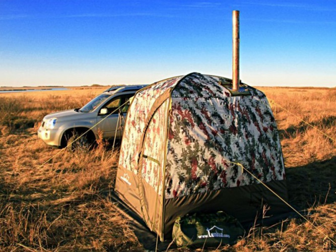 Мобильная баня ТЕРМА-10 с 1 окном (походная) в Омске
