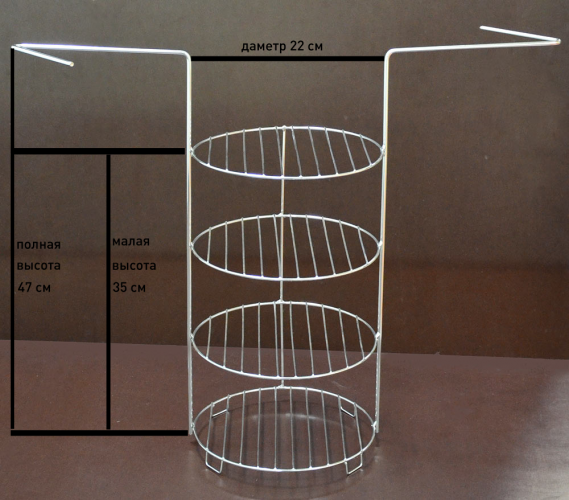 Этажерка 4-х ярусная средняя в Омске